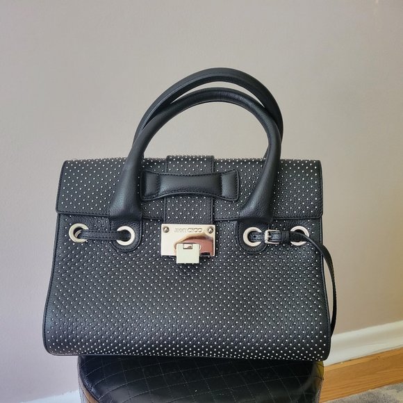 Jimmy Choo Black Tote with Silver Detailing - Picture 1 of 8
